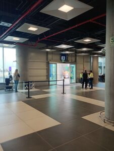 Exit door from the Lima internatiional airport