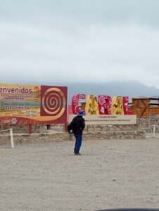 Caral Ruins Tourist Entrance Signage